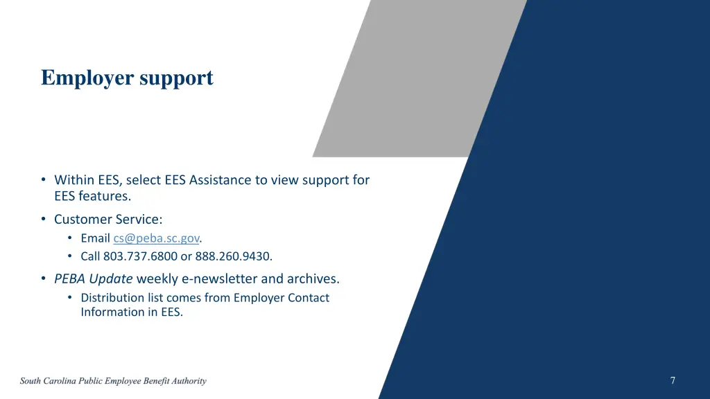 employer support