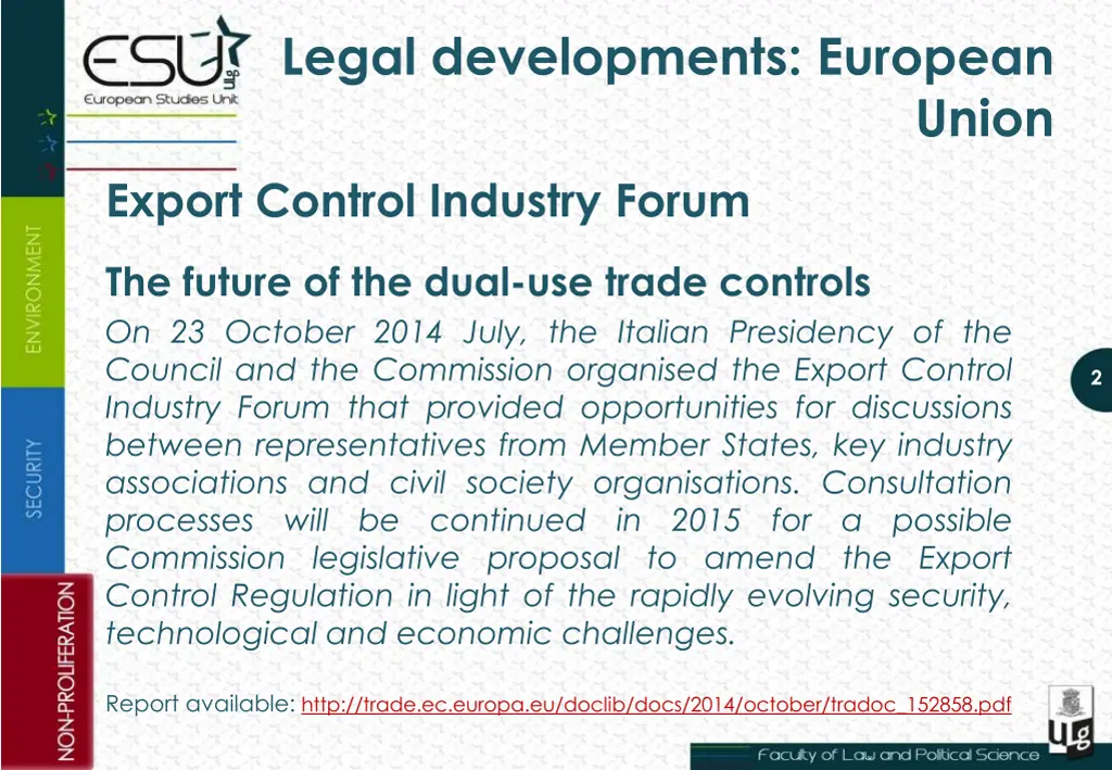 legal developments european