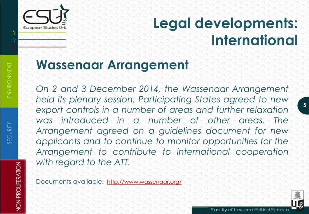 legal developments international