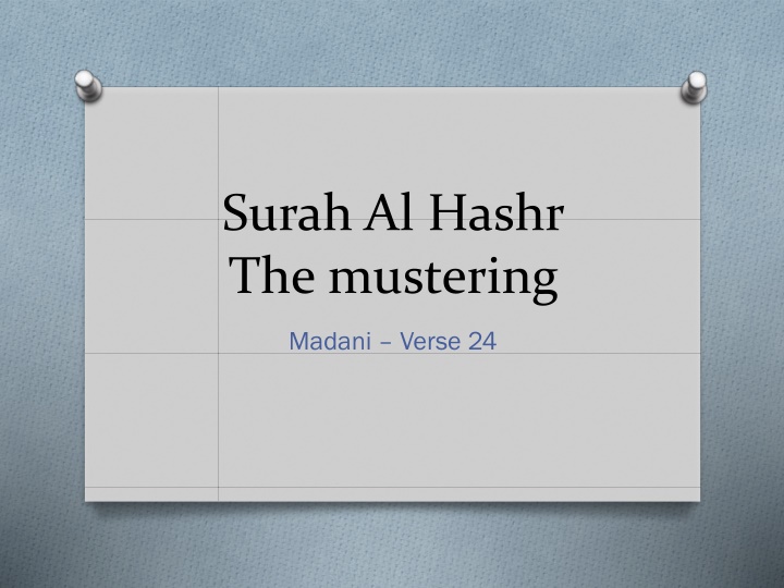surah al hashr the mustering