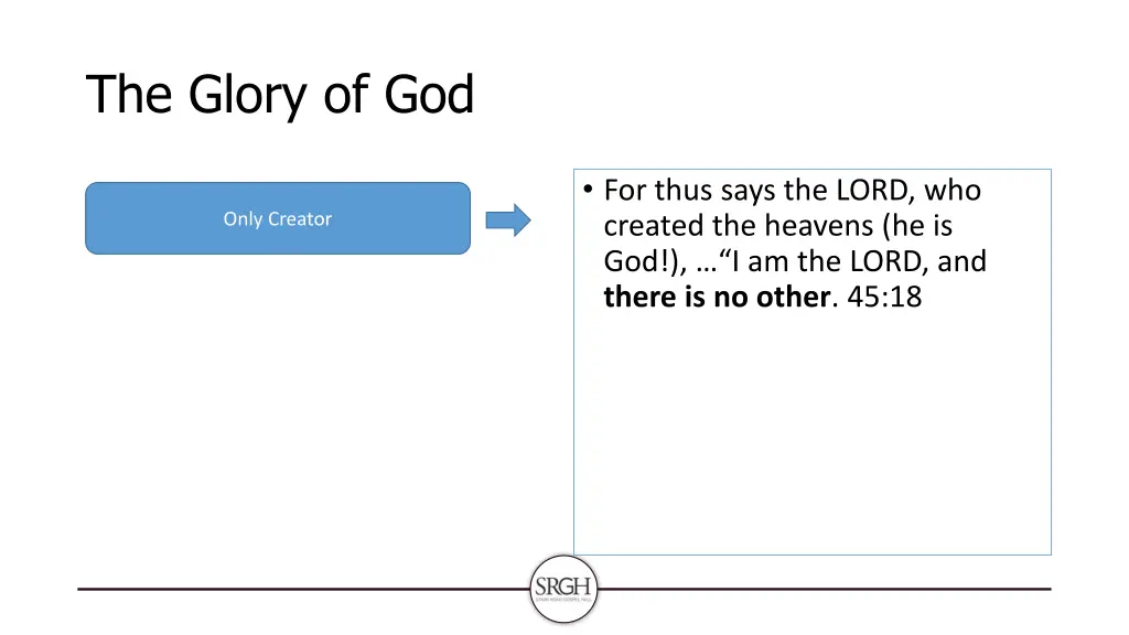 the glory of god 1