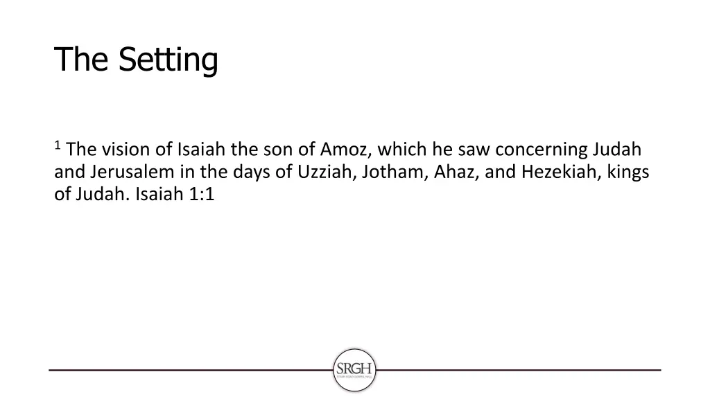 the setting