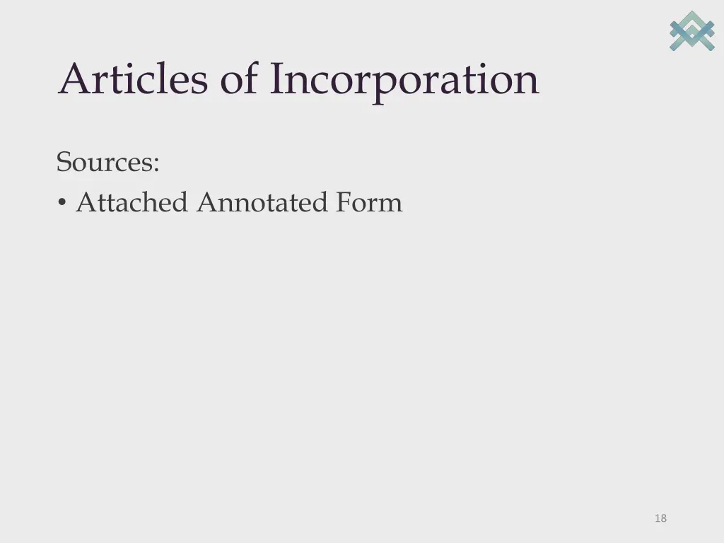 articles of incorporation
