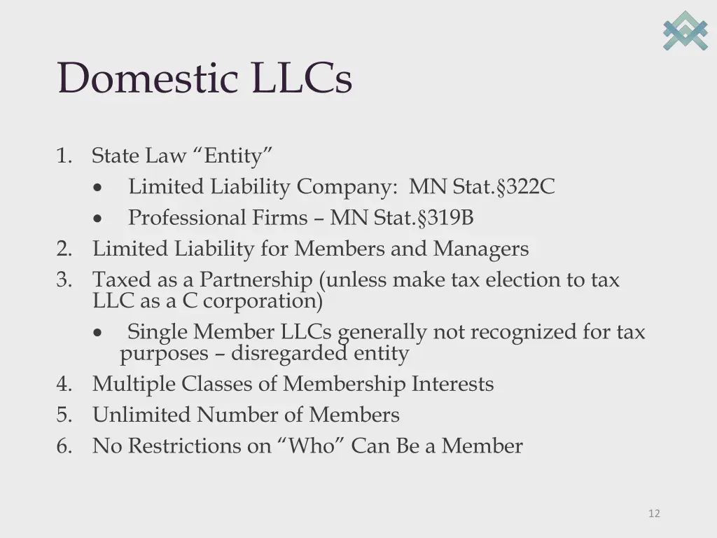 domestic llcs