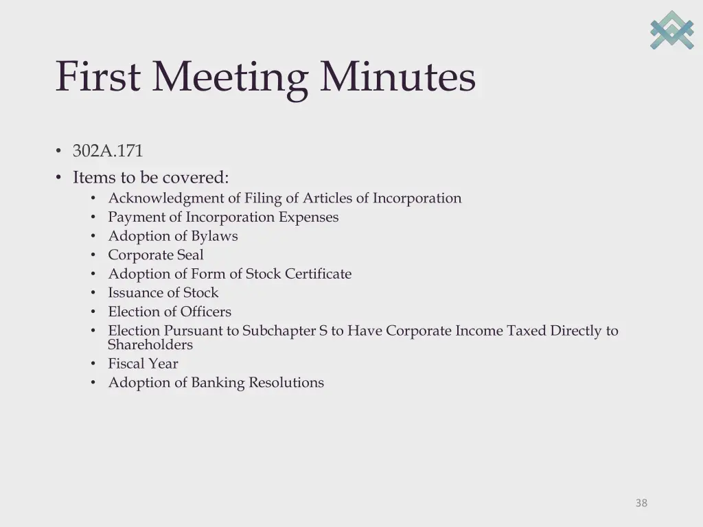 first meeting minutes