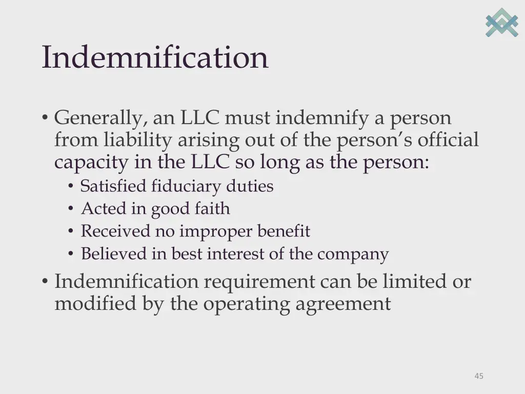indemnification