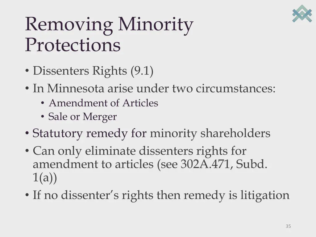 removing minority protections