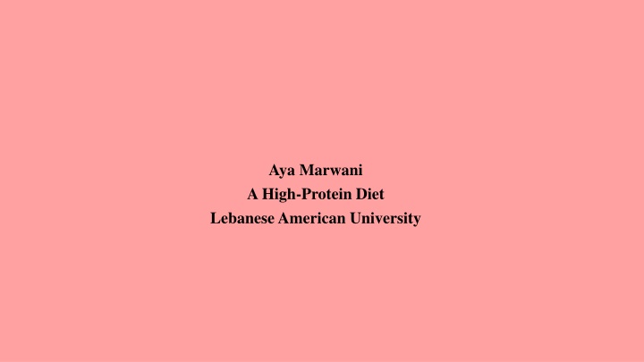 aya marwani a high protein diet lebanese american