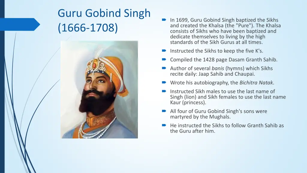 guru gobind singh 1666 1708
