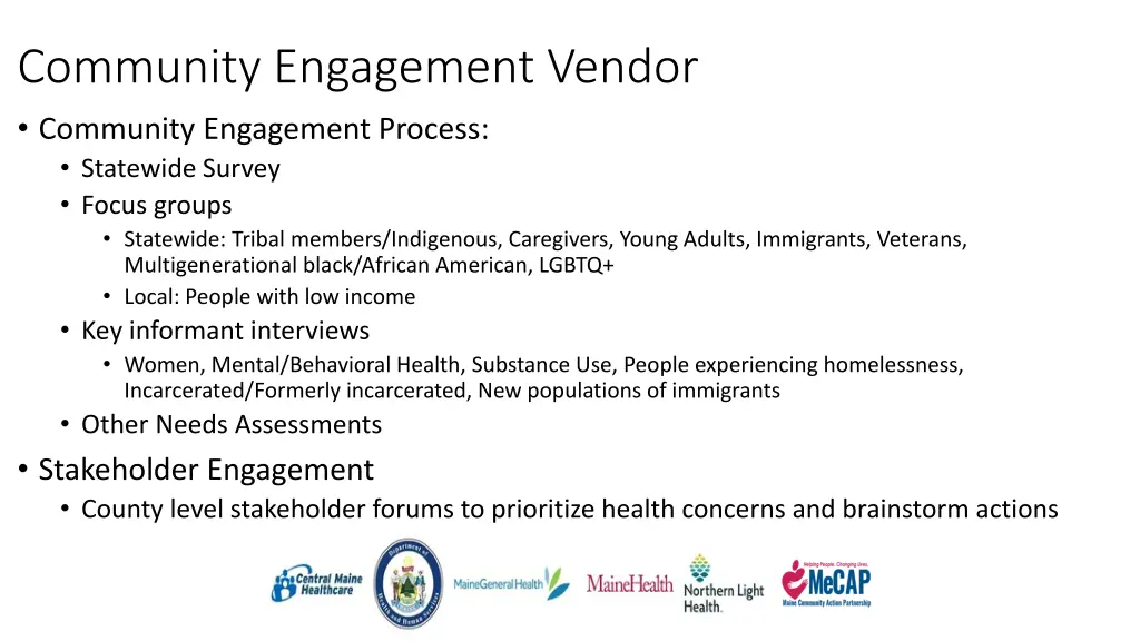 community engagement vendor community engagement