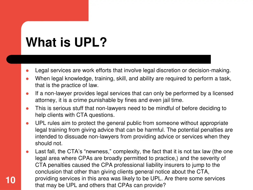 what is upl 1