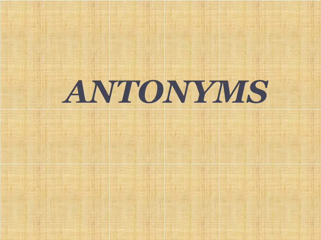 antonyms