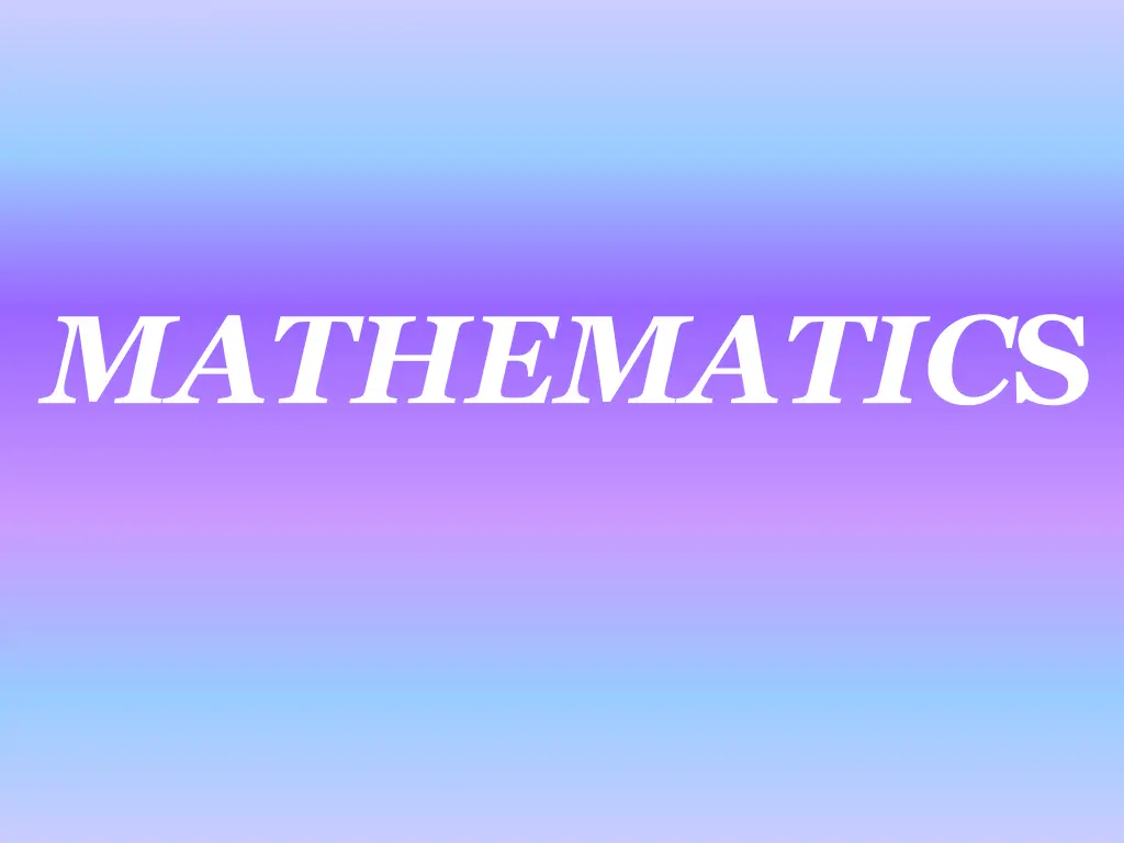 mathematic s