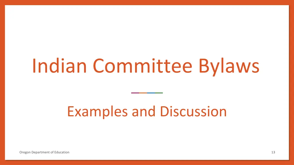 indian committee bylaws