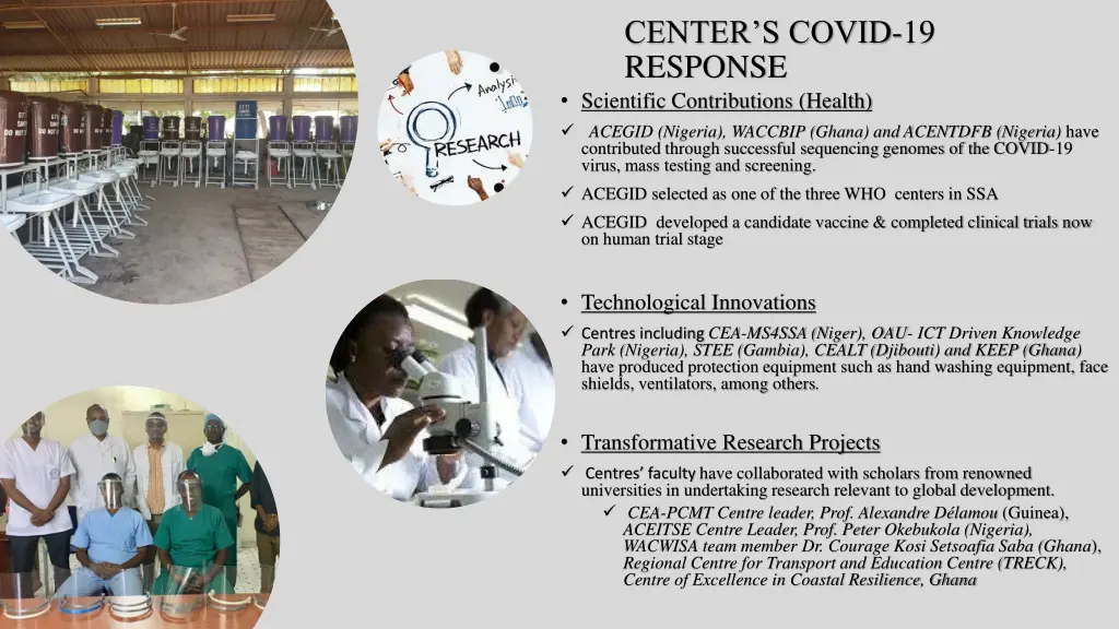 center s covid 19 response scientific