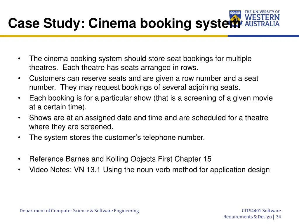 case study cinema booking system