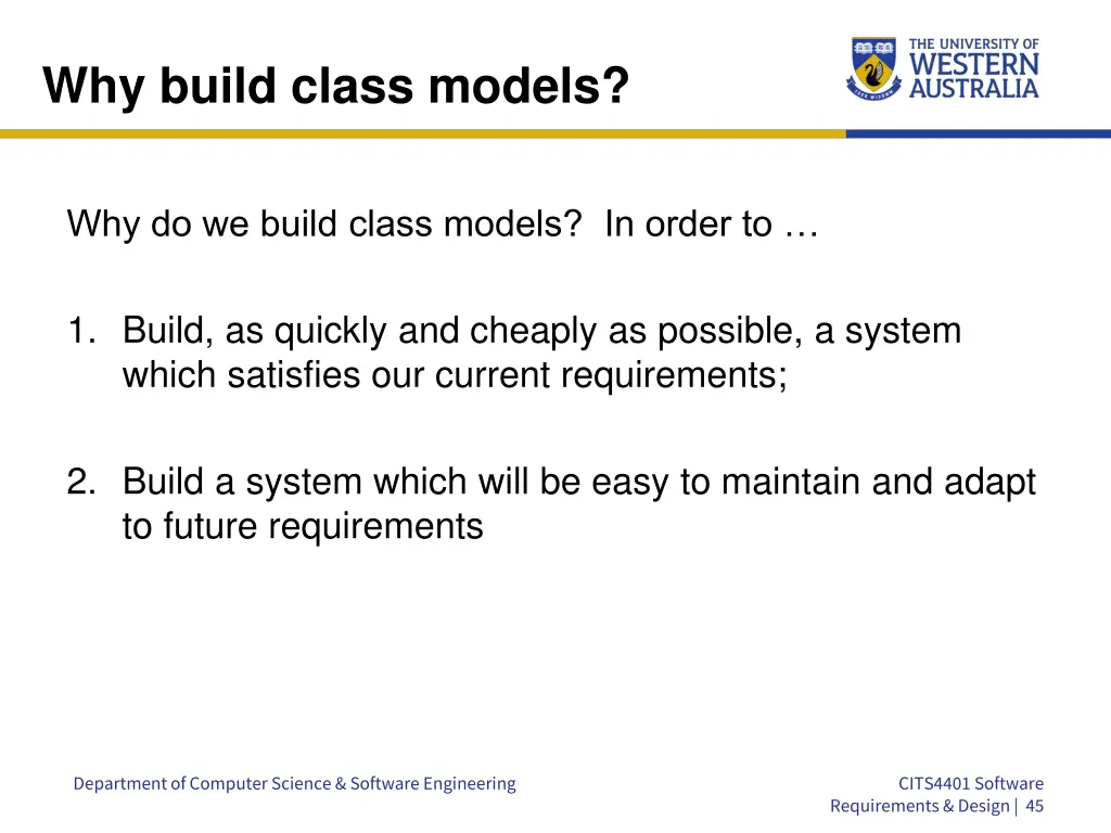 why build class models