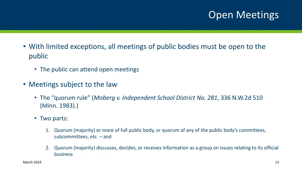 open meetings