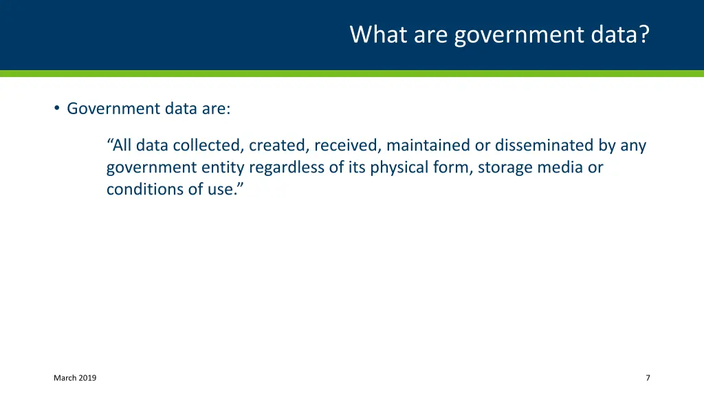 what are government data