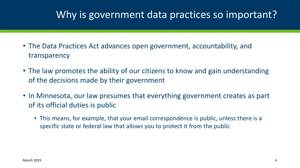 why is government data practices so important