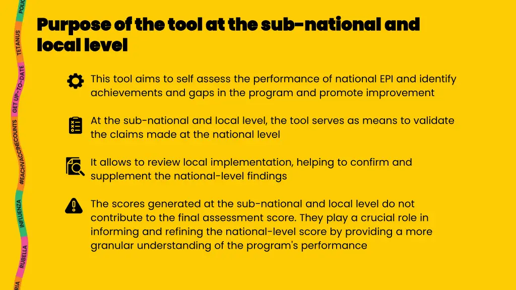 purpose of the tool at the sub purpose