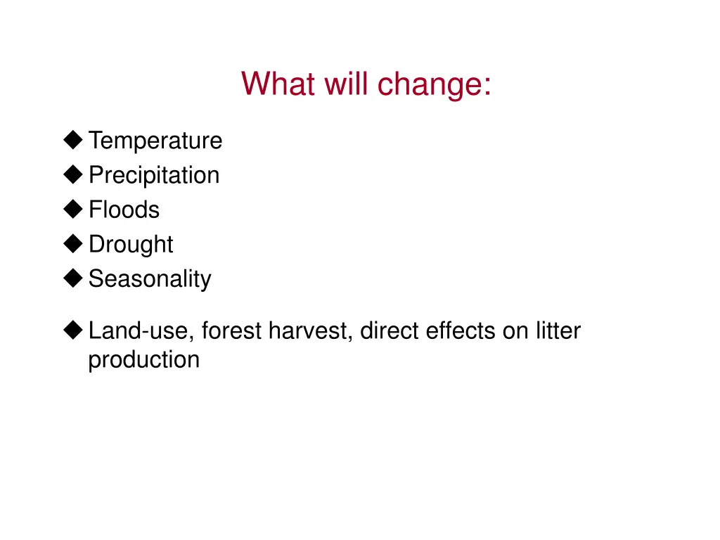 what will change