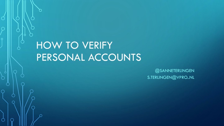 how to verify personal accounts