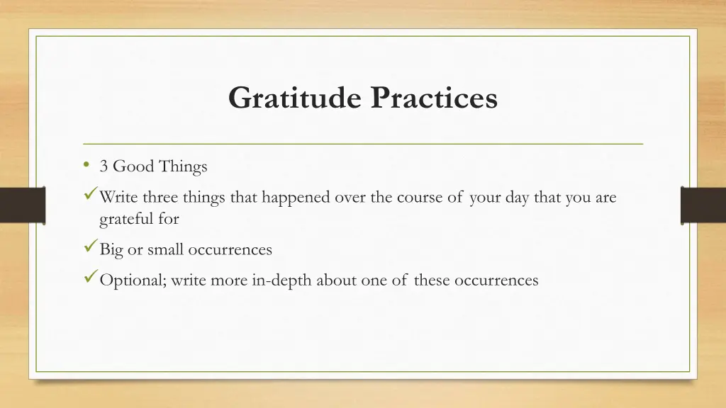 gratitude practices