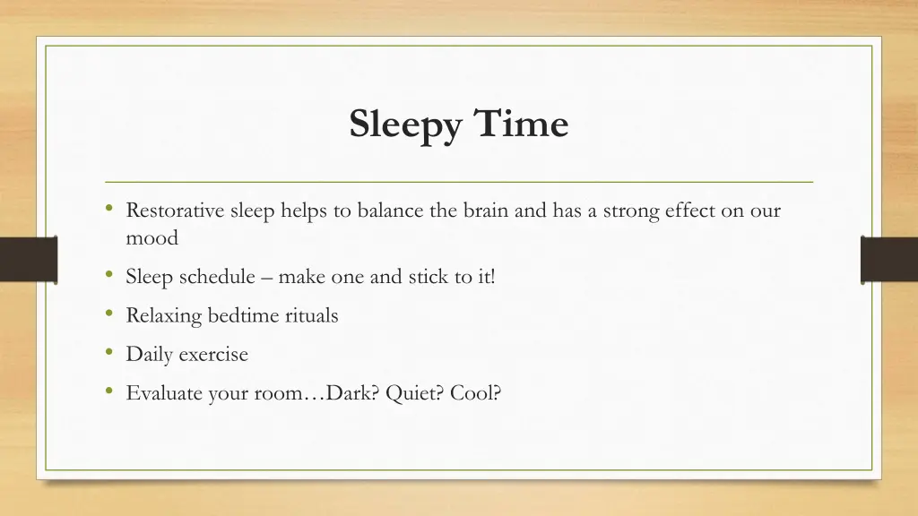 sleepy time
