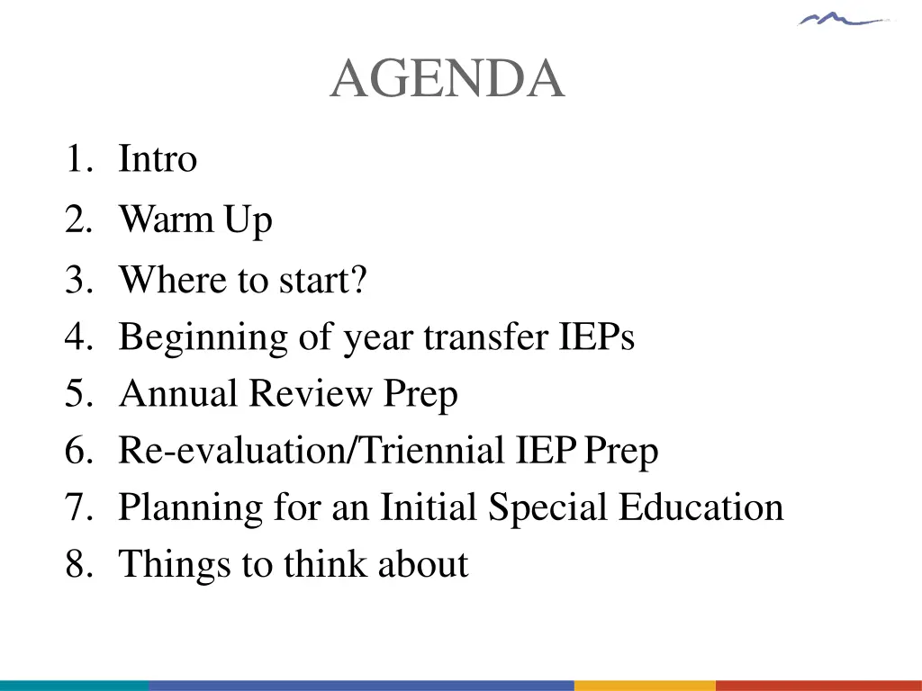 agenda