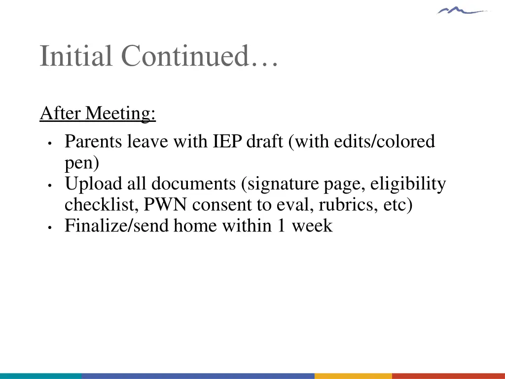 initial continued