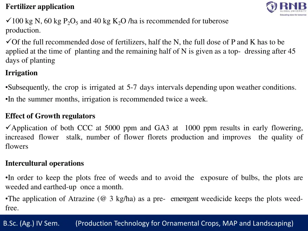 fertilizer application