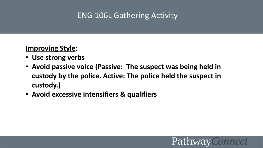 eng 106l gathering activity