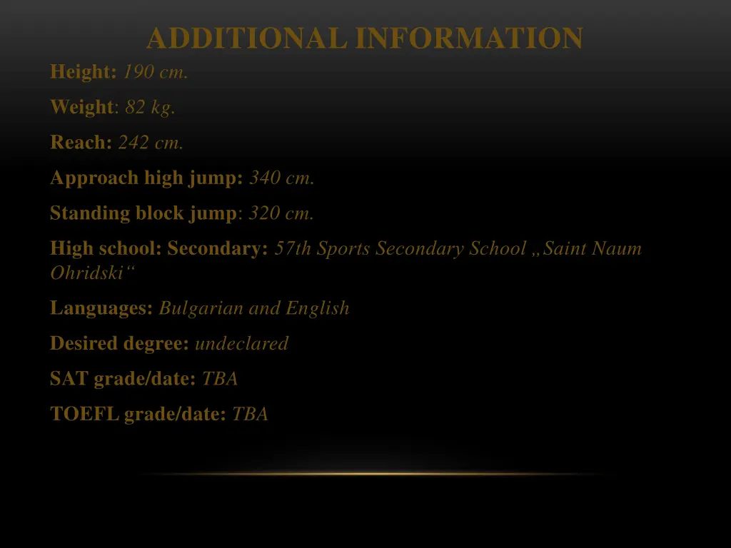 additional information height 190 cm