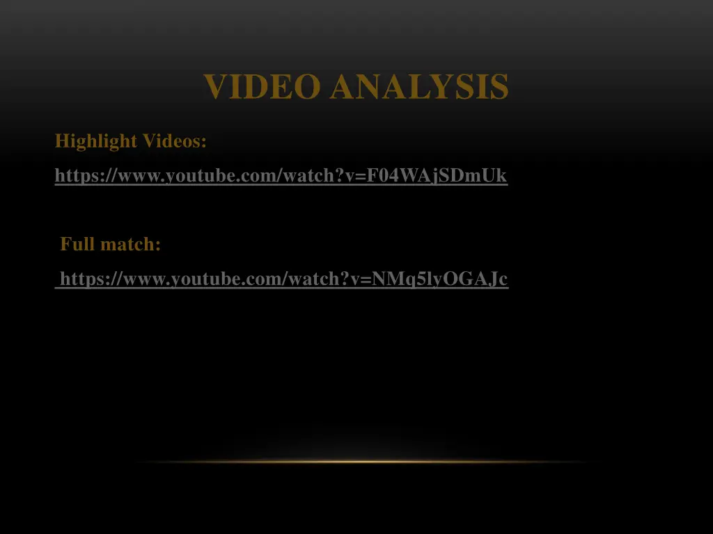 video analysis