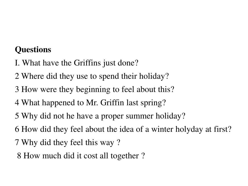 questions i what have the griffins just done