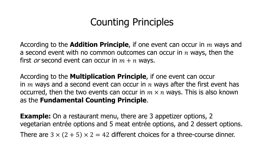 counting principles