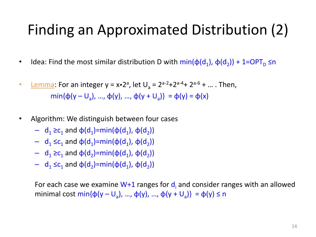 finding an approximated distribution 2