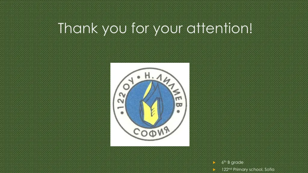 thank you for your attention