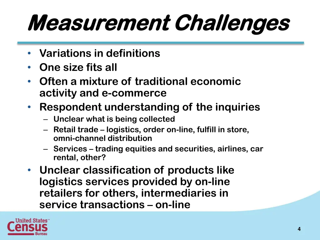 measurement challenges measurement challenges