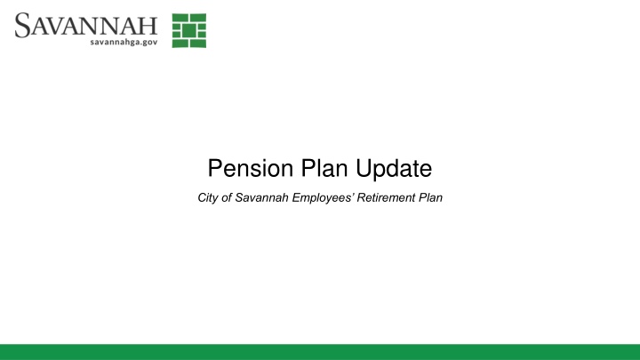 pension plan update
