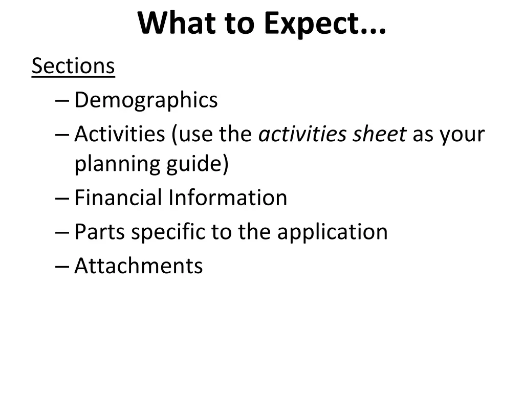 what to expect
