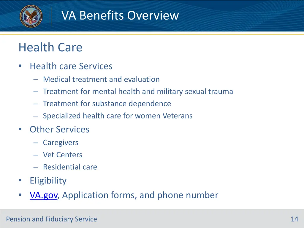 va benefits overview 13