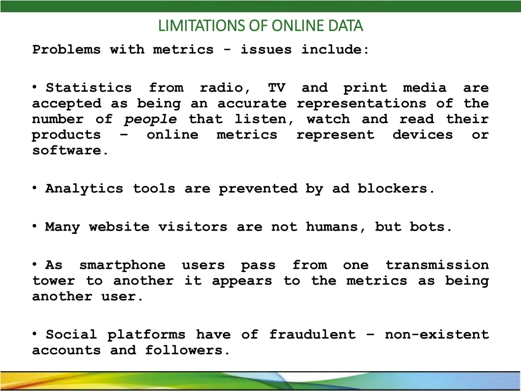 limitations of online data limitations of online 1