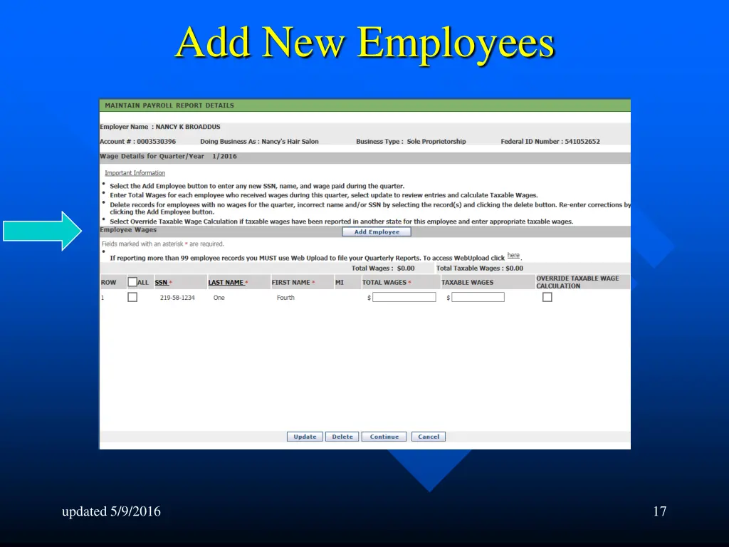 add new employees