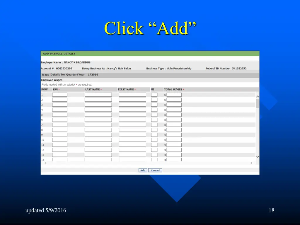 click add