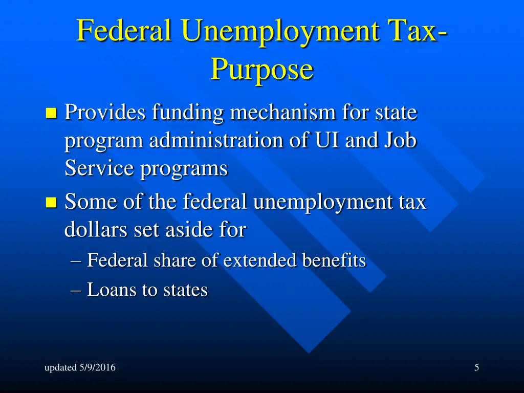 federal unemployment tax purpose