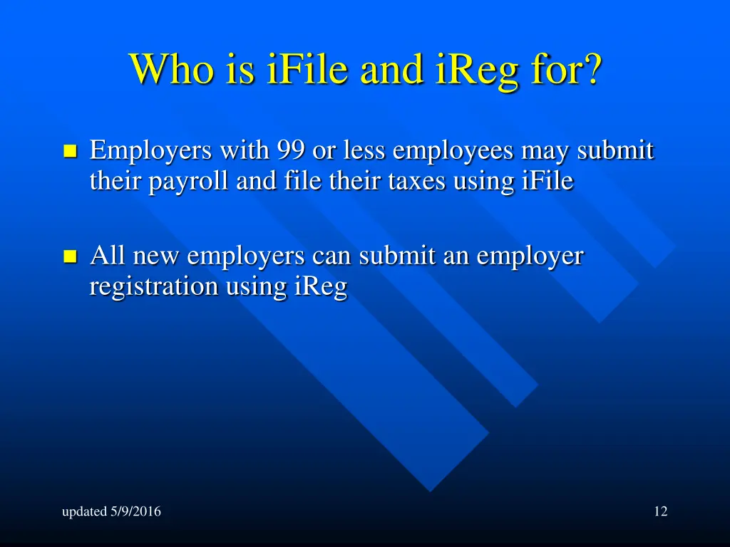 who is ifile and ireg for