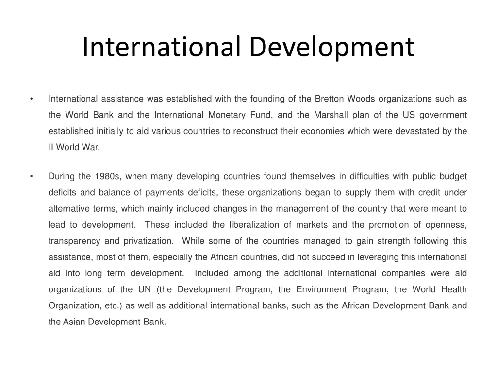 international development 1