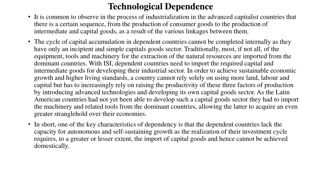 technological dependence